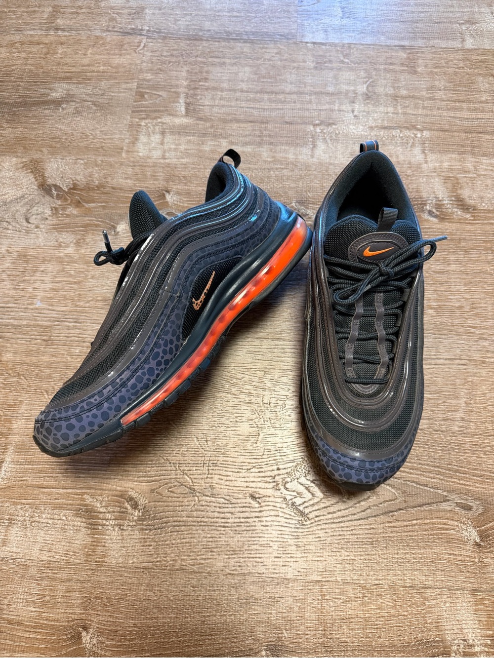 Nike Air Max 97 Anthracite Total Orange Black Men’s Size 12 AQ7331-002